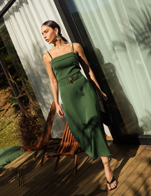 Vestido Longuete Jersey Rebeca Verde