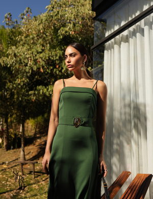 Vestido Longuete Jersey Rebeca Verde