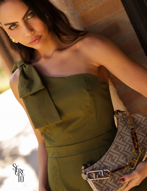 Vestido Curto Um Ombro Ester Verde