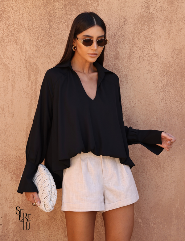 Blusa Balonê Amanda Preto