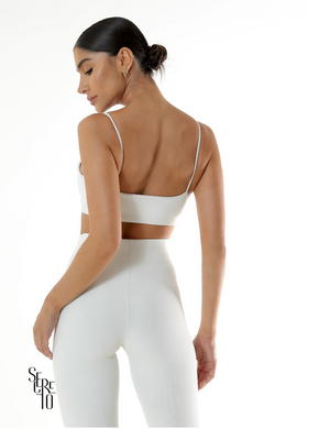 Calça Legging Canelada Barbara Off White