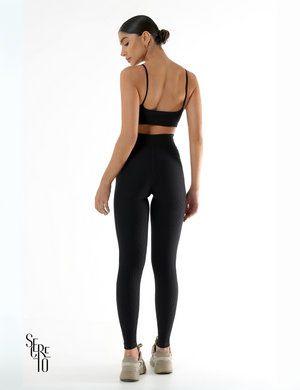Calça Legging Canelada Barbara Preto