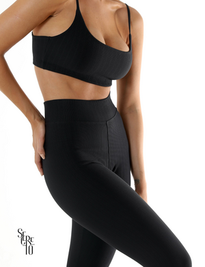 Calça Legging Canelada Barbara Preto