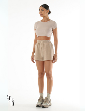 Cropped Canelado Lidia Areia
