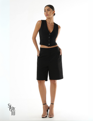 Bermuda Alfaiataria Aida Preto