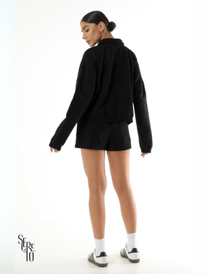 Blusa Moletom Estonado Pietra Preto