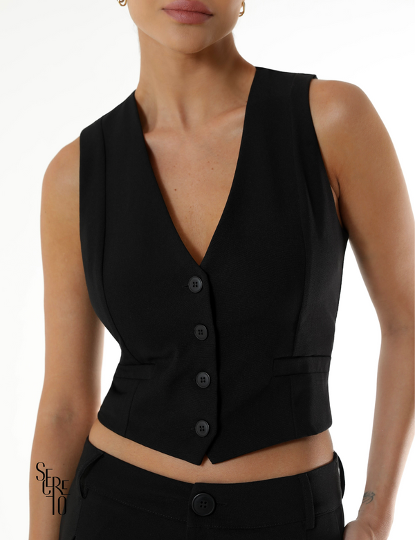 Colete Alfaiataria Georgea Preto