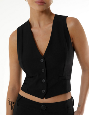 Colete Alfaiataria Georgea Preto