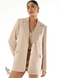 Blazer Oversized Alfaiataria Estafani Areia