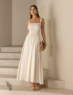 Vestido Longuete Lastex Hae Natural