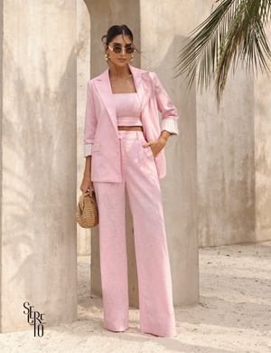 Blazer Alfaiataria Linho Suzana Rosa