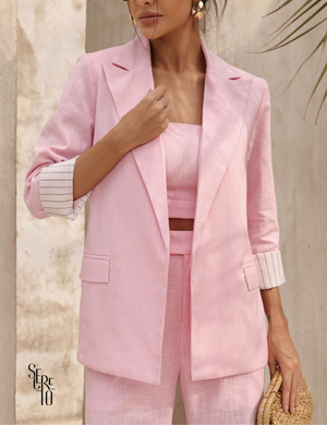 Blazer Alfaiataria Linho Suzana Rosa