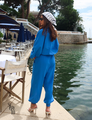 Conjunto Blusa e Calça Jogger Ingrid Azul Royal