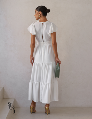 Vestido Longuete Camadas Lazza Off White