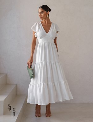 Vestido Longuete Camadas Lazza Off White