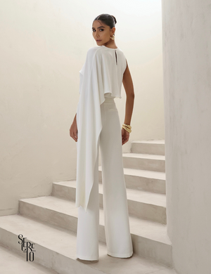 Conjunto Blusa e Calça Alfaiataria Stella Off White