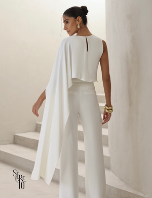 Conjunto Blusa e Calça Alfaiataria Stella Off White