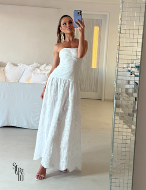 Vestdo Longo TQC Renda Daniele Off White