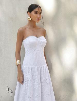 Vestdo Longo TQC Renda Daniele Off White