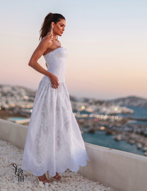 Vestdo Longo TQC Renda Daniele Off White