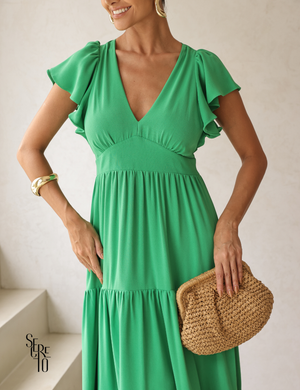 Vestido Longuete Camadas Lazza Verde