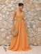 Vestido Longo de Tule Decote V Thaili Mango