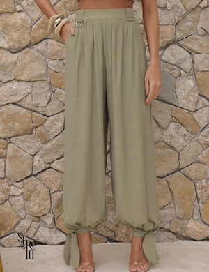 Conjunto Blusa e Calça Visco Veve Verde Pistache