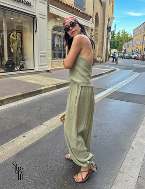 Conjunto Blusa e Calça Visco Veve Verde Pistache