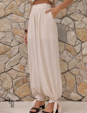 Conjunto Blusa e Calça Visco Veve Areia