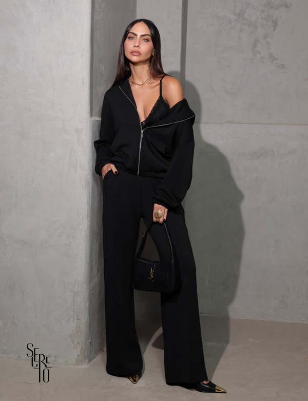 Top Renda Feminino Julia Preto