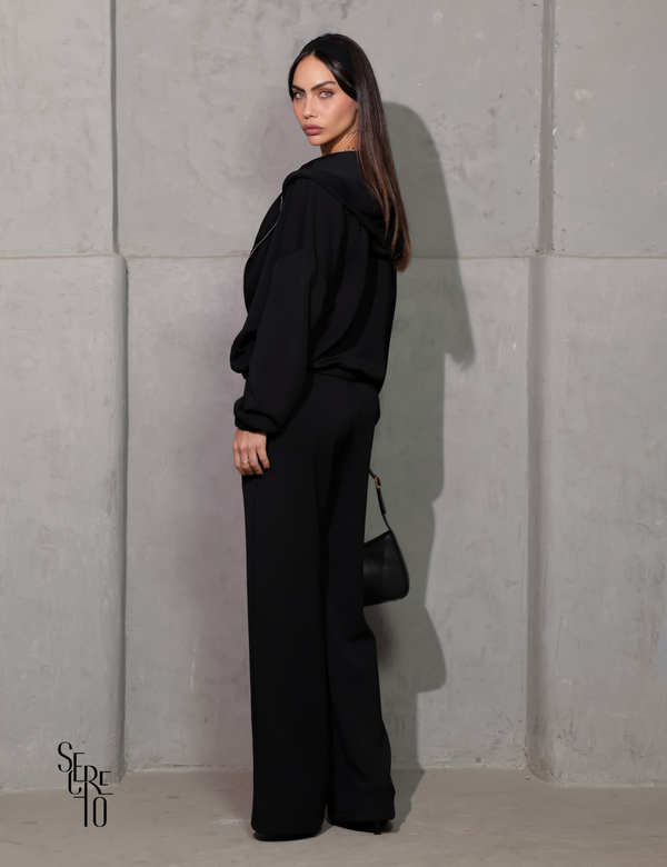 Conjunto Moletom Liso Raffa Preto