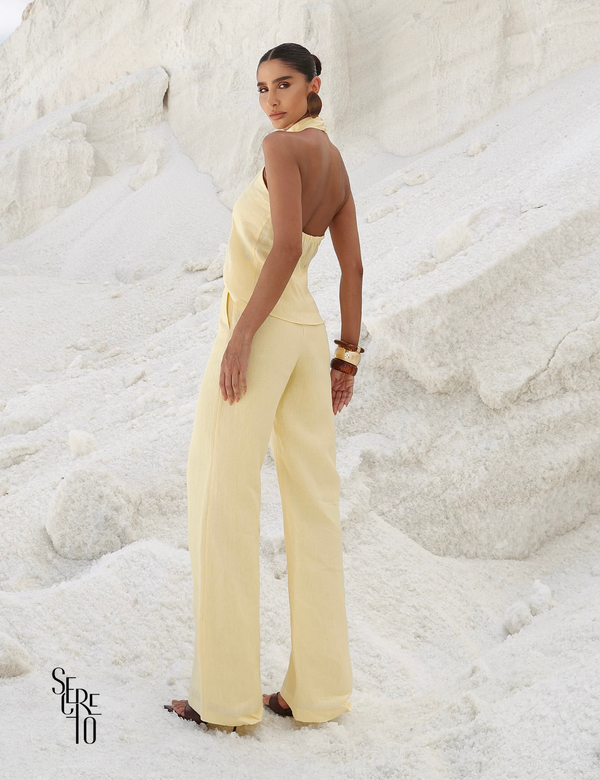 Conjunto Alfaiataria Frente Única Tabata Manteiga