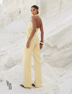 Conjunto Alfaiataria Frente Única Tabata Manteiga