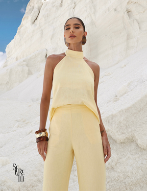 Conjunto Alfaiataria Frente Única Tabata Manteiga