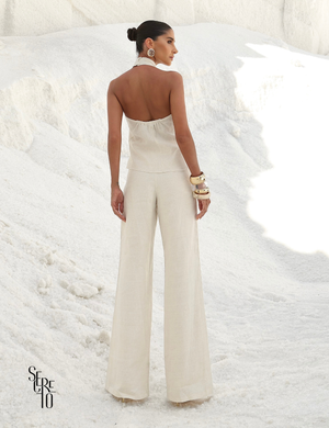 Conjunto Alfaiataria Frente Única Tabata Natural