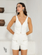 Conjunto Colete e Shorts em AlfaiatariaLuiza Off White