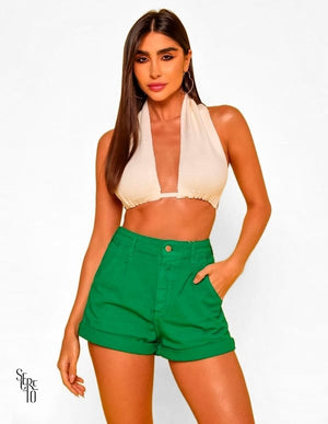 Top Frente Única Modal Off White