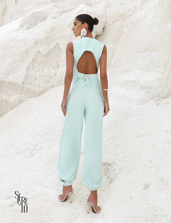 Conjunto Blusa Calça Alfaiataria Marant Juli Verde Menta