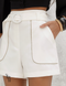 Short Alfaiataria com Cinto Forrado Andreya Off White