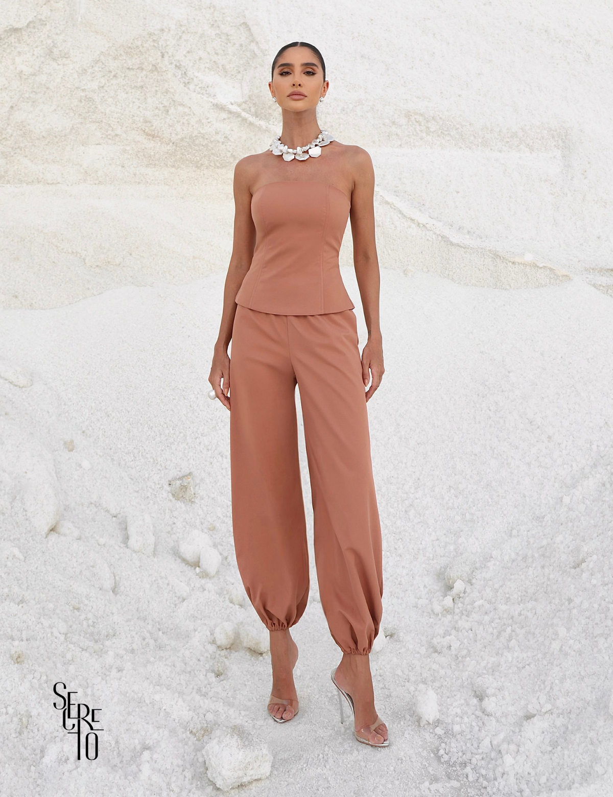 Conjunto Alfaiataria Tomara que Caia Vivian Camel