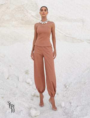 Conjunto Alfaiataria Tomara que Caia Vivian Camel