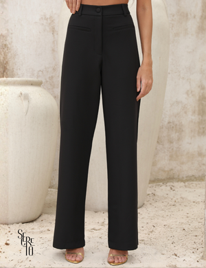 Calça Alfaiataria Com Bolsos Isa Preto