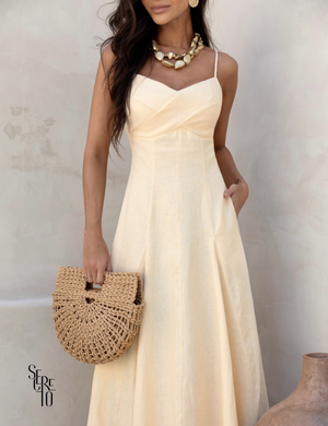 Vestido Midi Alfaiataria Nayane Camomila