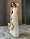 Vestido Longo Bordado Tomara que Caia Mari Off White