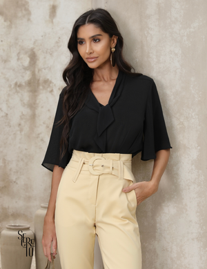 Blusa Feminina com Laço Rake Preto