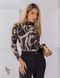 Blusa Estampada Manga Longa Marcia Preto