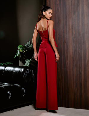 Conjunto Alfaiataria Marant Betina Vermelho