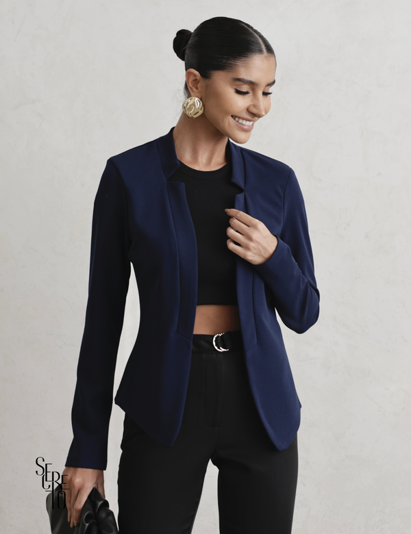 Blazer Estruturado Feminino Carla Azul Marinho