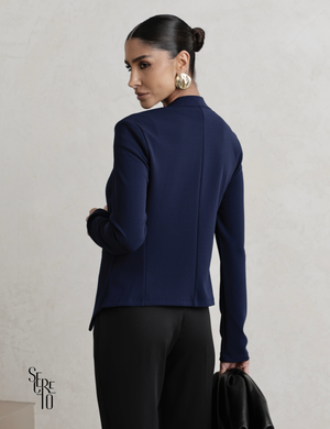 Blazer Estruturado Feminino Carla Azul Marinho