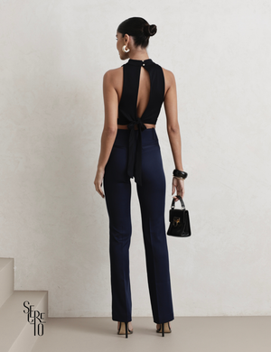 Blusa Gola Alta Costas Abertas Juli Preto